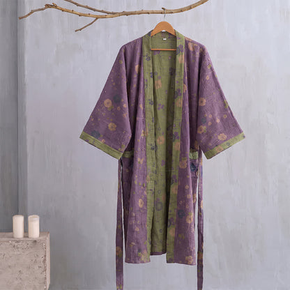 Ownkoti Garden Floral Organic Cotton Kimono Robe - image 9