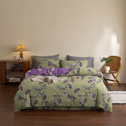 Ownkoti Retro Ginkgo Leaf Cotton Reversible Bedding Set - image 6