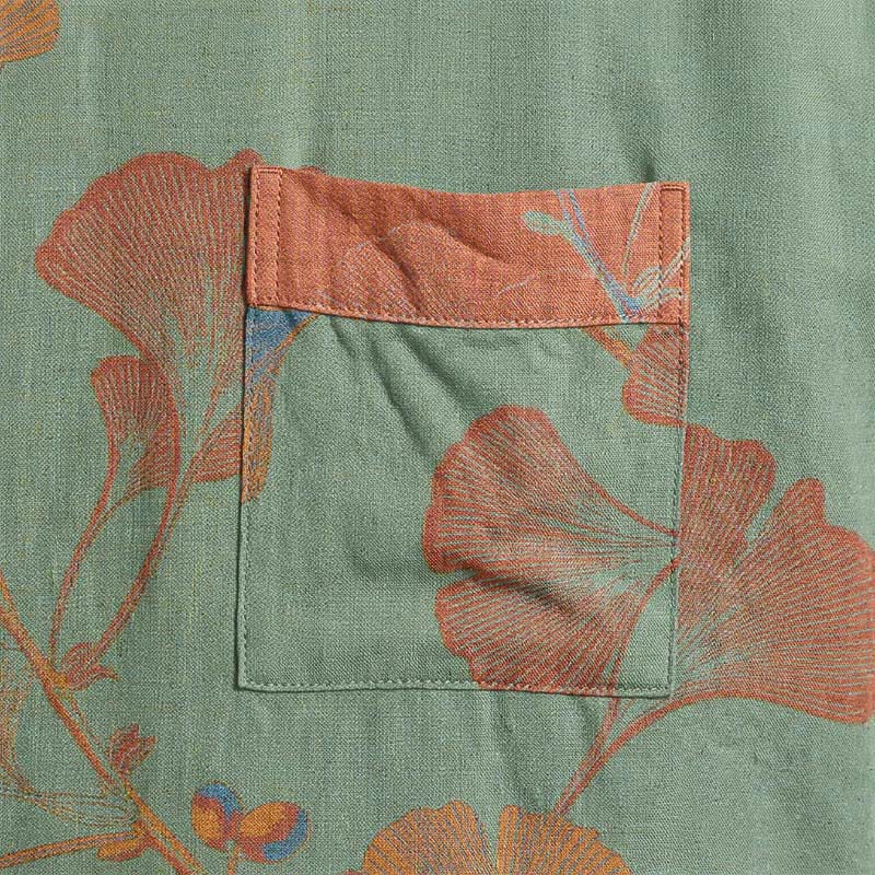 Ownkoti Retro Ginkgo Leaf Cotton Kimono Robe - image 14