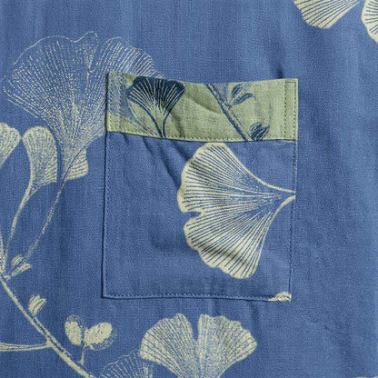 Ownkoti Retro Ginkgo Leaf Cotton Kimono Robe - image 9