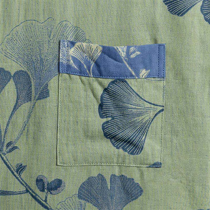 Ownkoti Retro Ginkgo Leaf Cotton Kimono Robe - image 26