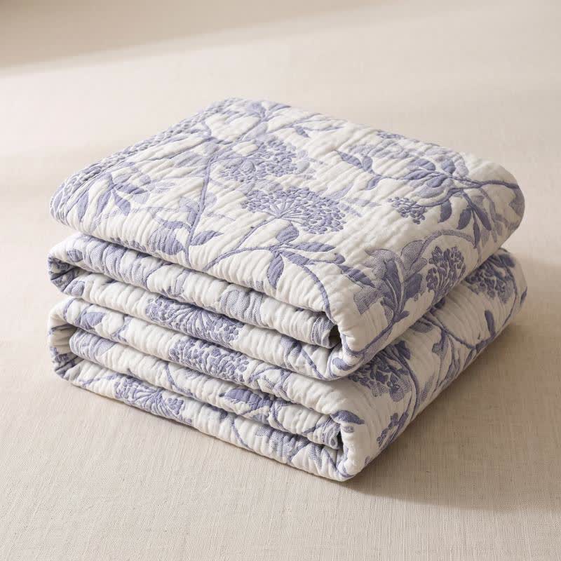 Ownkoti Vintage Cotton Gauze Jacquard Floral Quilt - image 2