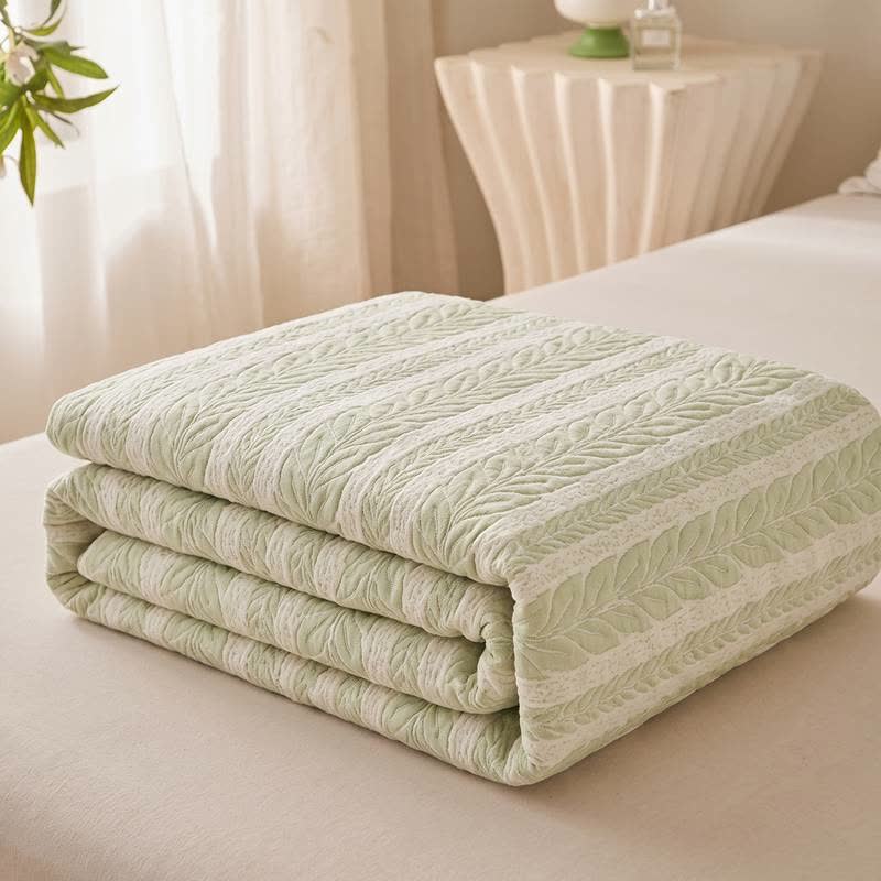 Ownkoti Scandinavian Leaf Stitch Cotton Quilt - image 2