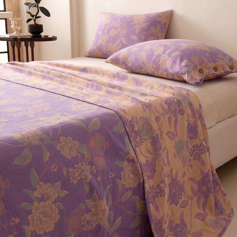 Ownkoti Vinatge Floral Muslin Coverlet Bedspread  - image 1