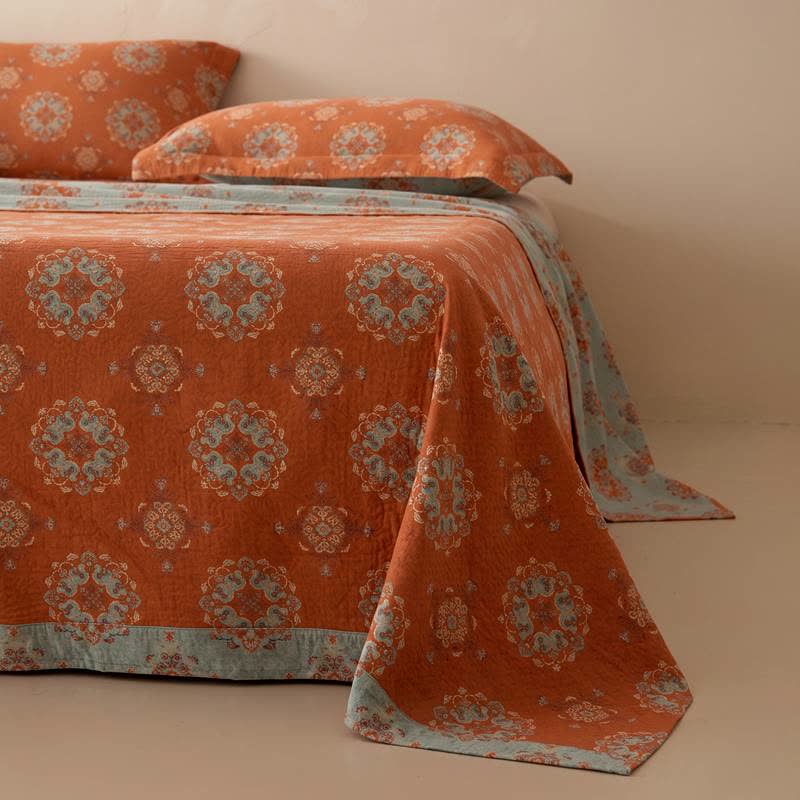 Ownkoti Oriental Medallion Floral Muslin Bedspread  - image 2