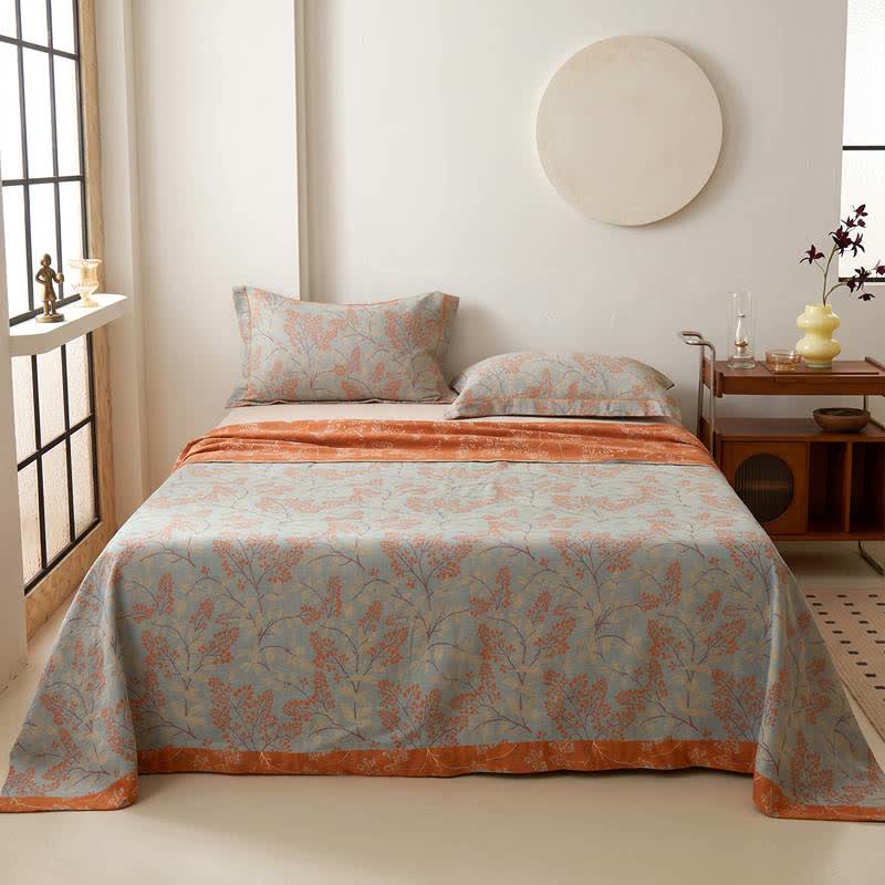 Ownkoti Botanical Branch Muslin Reversible Bedspread - image 1