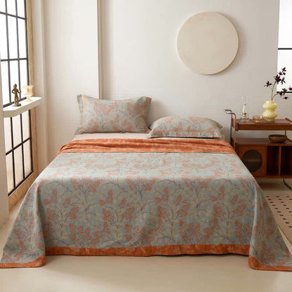 Ownkoti Botanical Branch Muslin Reversible Bedspread - image 1