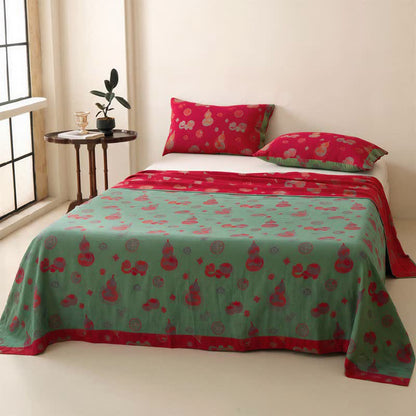 Ownkoti Gourd Pattern Muslin Reversible Coverlet Bedspread - image 1