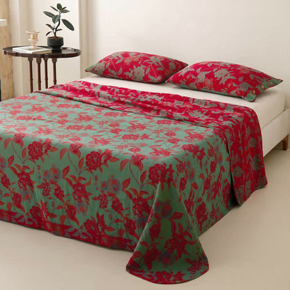 Ownkoti Opulent Floral Muslin Reversible Bedspread - image 2