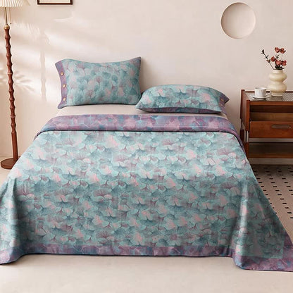 Ownkoti Muted Vintage Ginkgo Leaf Cotton Bedding Set - image 1