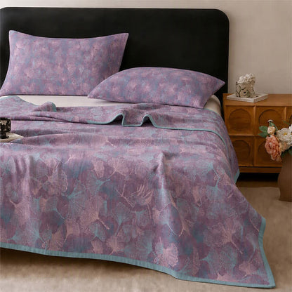 Ownkoti Retro Botanical Ginkgo Leaf Cotton Blanket - image 5