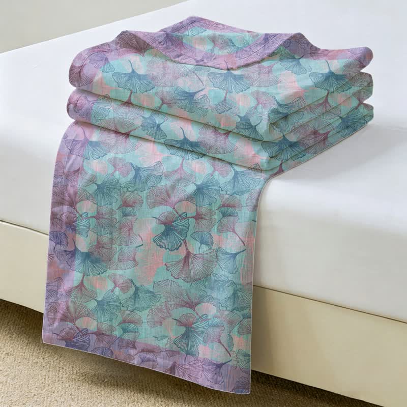 Ownkoti Muted Vintage Ginkgo Leaf Cotton Bedding Set - image 1