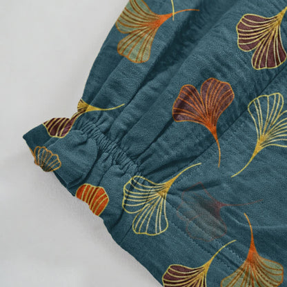 Ownkoti Multi‑Color Ginkgo Leaf Cotton Lounge Pants - image 4