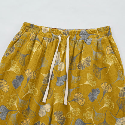 Ownkoti Multi‑Color Ginkgo Leaf Cotton Lounge Pants - image 7