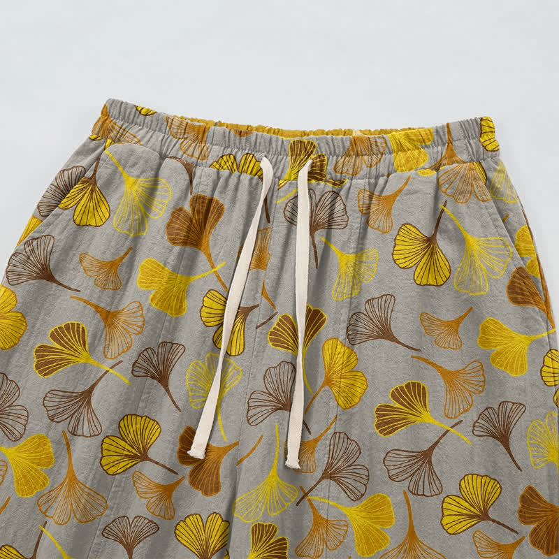 Ownkoti Multi‑Color Ginkgo Leaf Cotton Lounge Pants - image 12