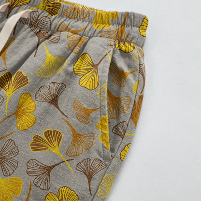 Ownkoti Multi‑Color Ginkgo Leaf Cotton Lounge Pants - image 13