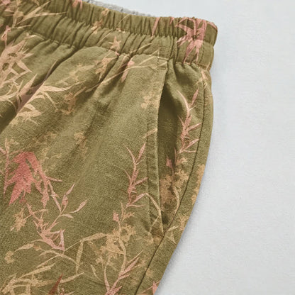 Ownkoti Retro Olive Green Bamboo Lounge Pants - image 3