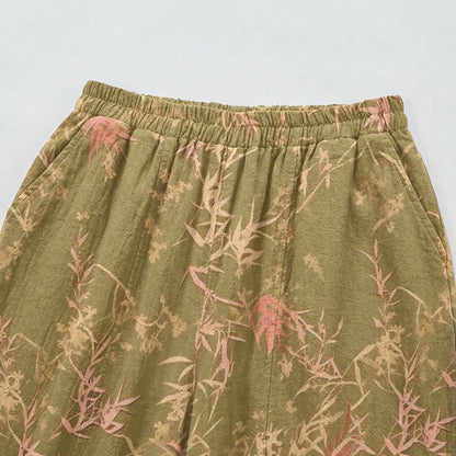 Ownkoti Retro Olive Green Bamboo Lounge Pants - image 2