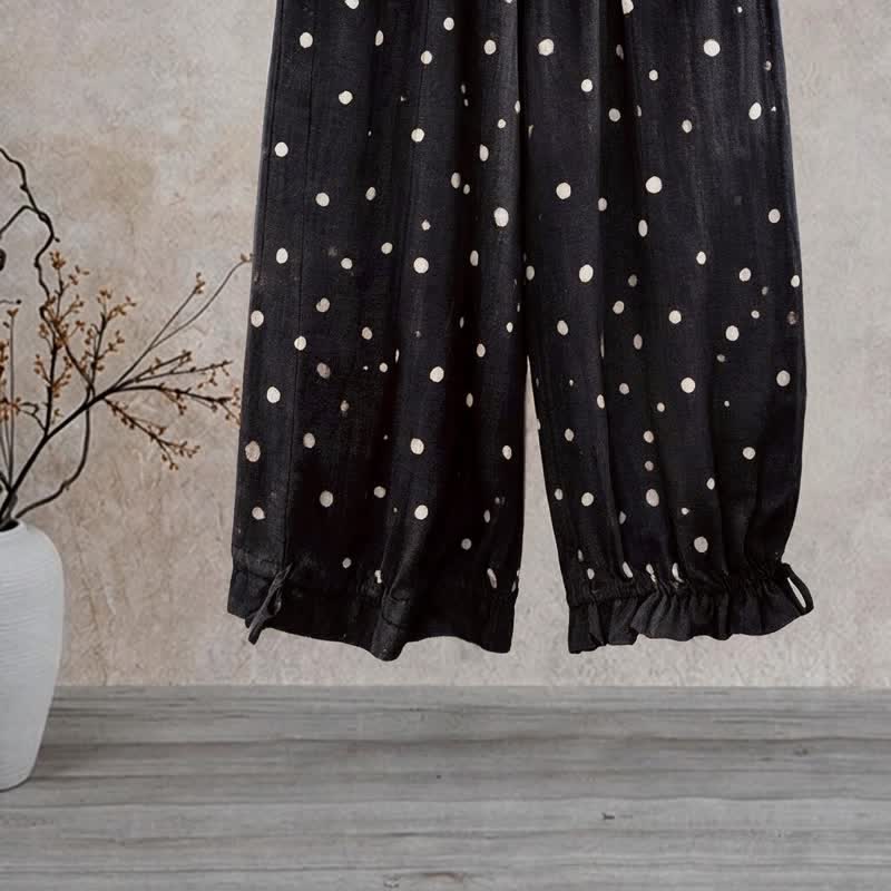 Ownkoti Timeless Black Polka‑Dot Lounge Pants - image 1