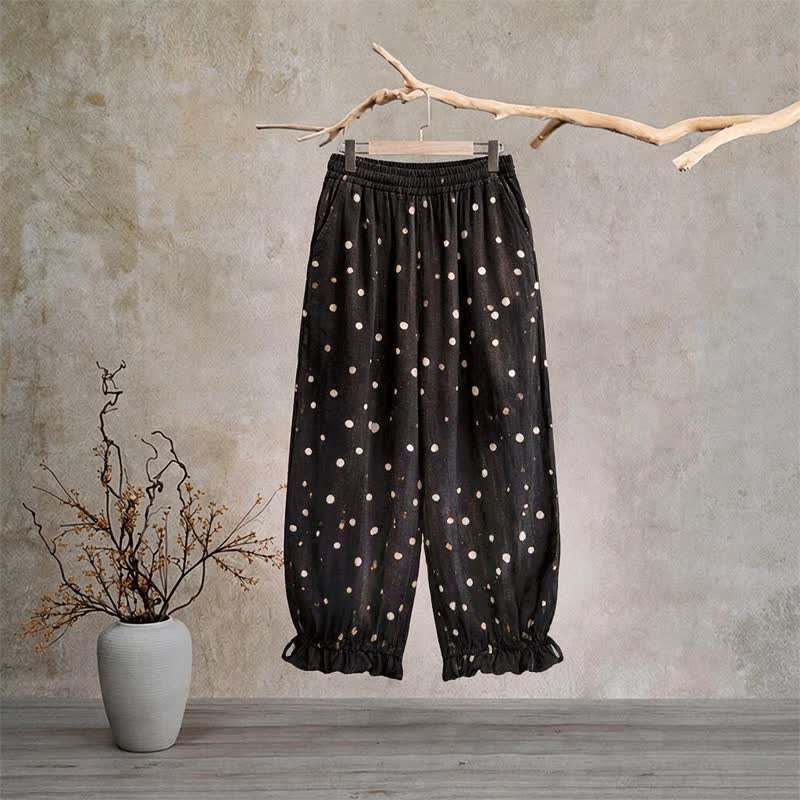 Ownkoti Timeless Black Polka‑Dot Lounge Pants - XL - image 0