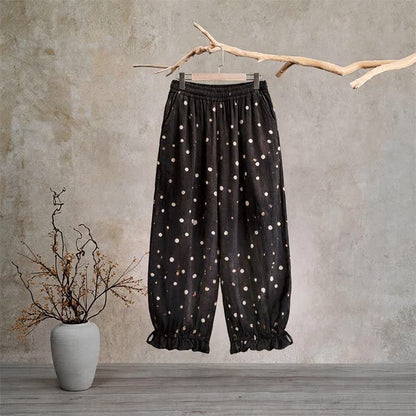 Ownkoti Timeless Black Polka‑Dot Lounge Pants - XL - image 0