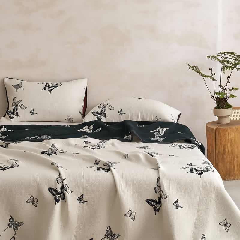 Ownkoti Monochrome Butterfly Cotton Gauze Quilts - image 7