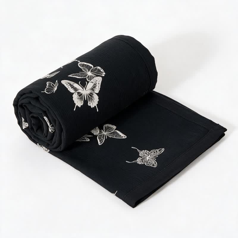 Ownkoti Monochrome Butterfly Cotton Gauze Quilts - image 5
