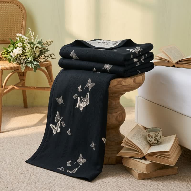 Ownkoti Monochrome Butterfly Cotton Gauze Quilts - image 1