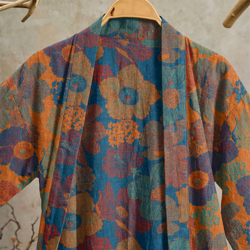 Ownkoti Vintage Flower Cotton Kimono Robe - image 2