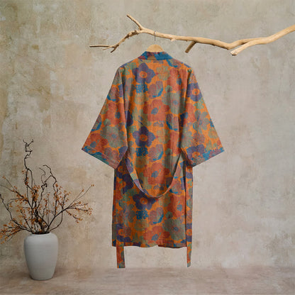 Ownkoti Vintage Flower Cotton Kimono Robe - image 1