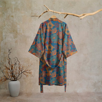 Ownkoti Vintage Flower Cotton Kimono Robe - image 6