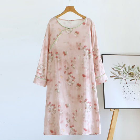 Ownkoti Pink Strawberry Cotton Lounge Nightgown - XL - image 0