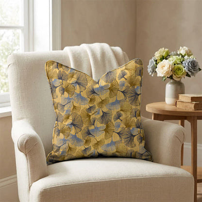 Ownkoti Golden Ginkgo Leaf Cotton Gauze Pillow - image 2