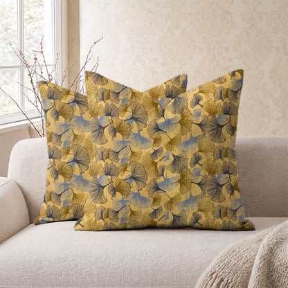 Ownkoti Golden Ginkgo Leaf Cotton Gauze Pillow - image 4