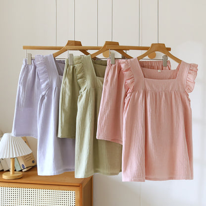 Ownkoti Breezy Ruffle Trim Cotton Lounge Set - image 0