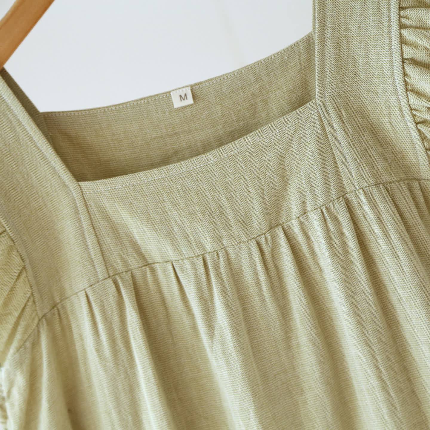 Ownkoti Cotton Square Neck Ruffle Lounge Dress - image 5
