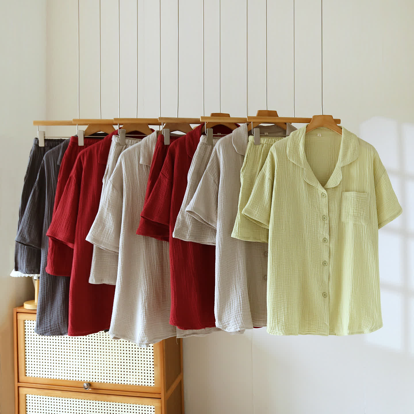 Ownkoti Cotton Gauze Button Front Loungewear Set - image 0