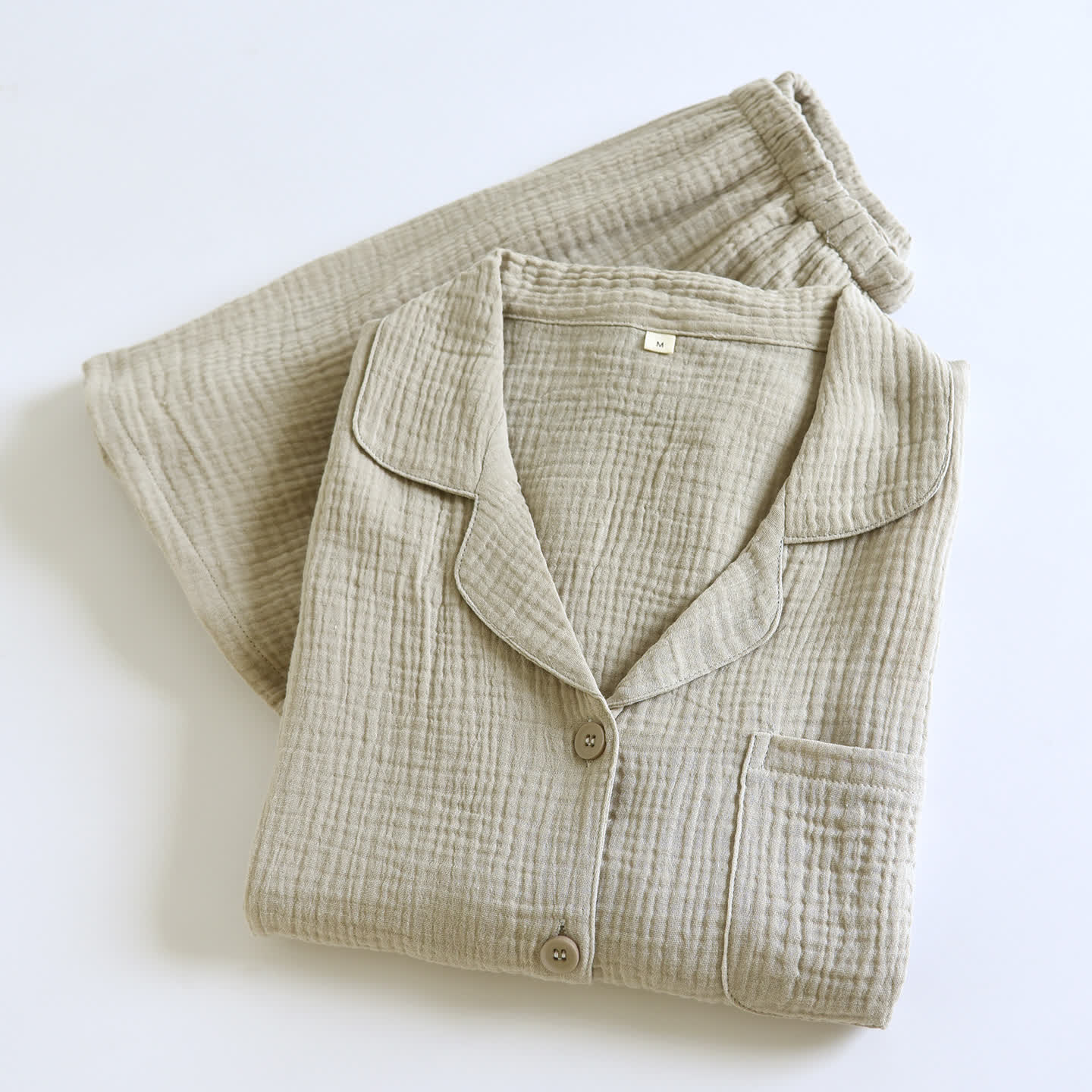 Ownkoti Cotton Gauze Button Front Loungewear Set - image 3