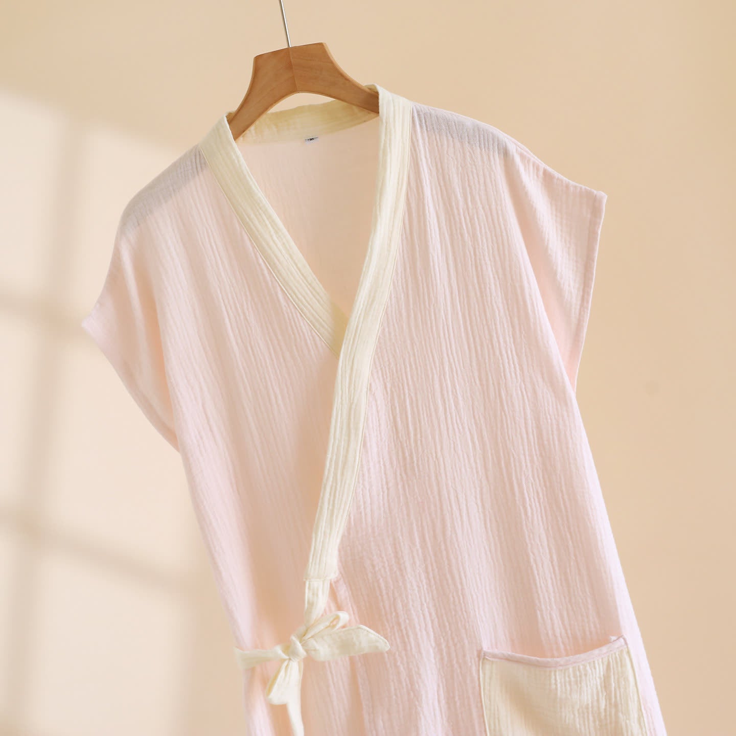 Ownkoti Minimalist Cotton Kimono Wrap Homewear Robe - image 4
