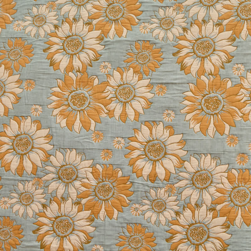 Ownkoti Vintage Orange Sunflower Cotton Blanket - image 7