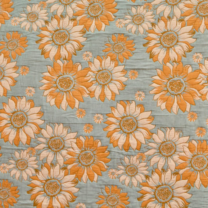 Ownkoti Vintage Orange Sunflower Cotton Blanket - image 7