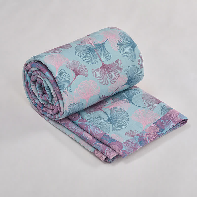 Ownkoti Muted Vintage Ginkgo Leaf Cotton Bedding Set - image 1
