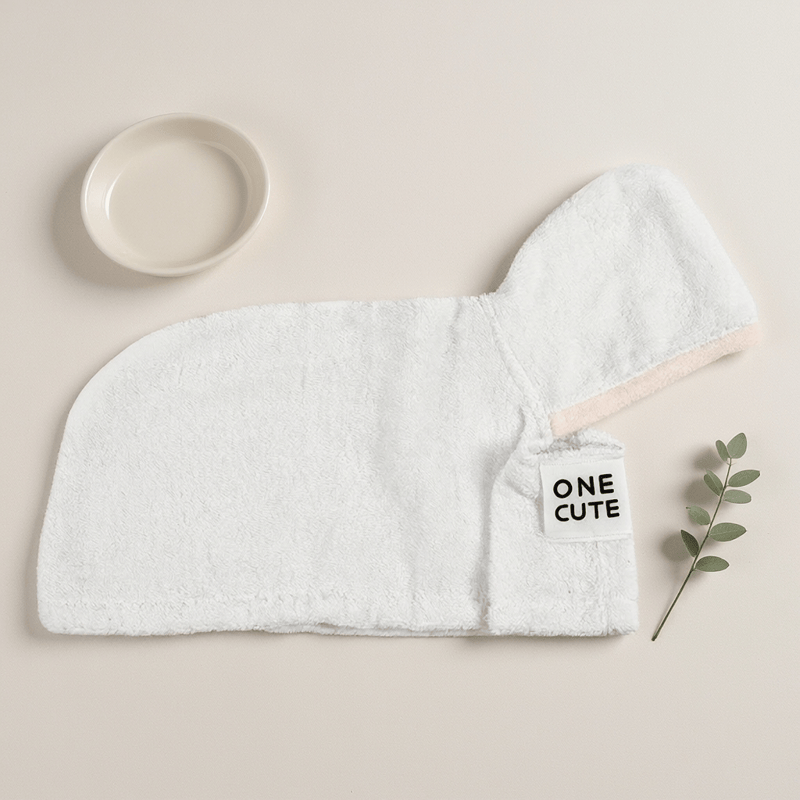 Ownkoti White Towel Cotton Hooded Dog Robe - image 2