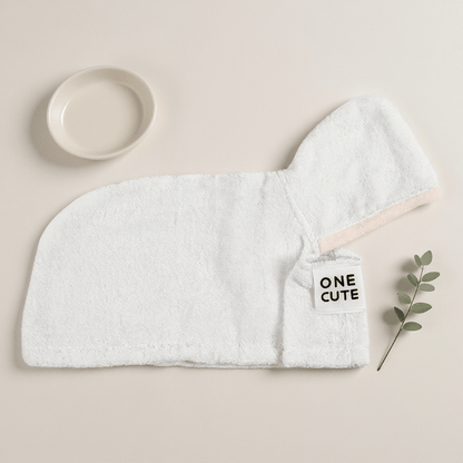 Ownkoti White Towel Cotton Hooded Dog Robe - image 2