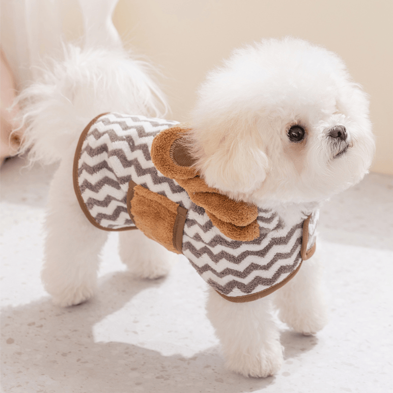 Ownkoti Grey Bear‑Ear Dog Bath Robe - image 2