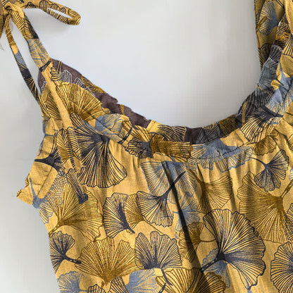 Ownkoti Retro Ginkgo‑Leaf Cotton Cami Lounge Set - image 2