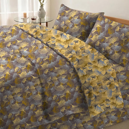 Ownkoti Retro Ginkgo Leaf Cotton Gauze Bedding Set - image 5