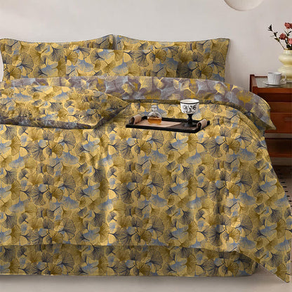 Ownkoti Retro Ginkgo Leaf Cotton Gauze Bedding Set - image 2
