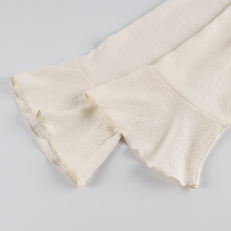 Ownkoti Romantic Ruffle Tie‑Front Loungewear Set - image 5