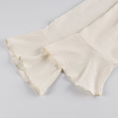 Ownkoti Romantic Ruffle Tie‑Front Loungewear Set - image 5